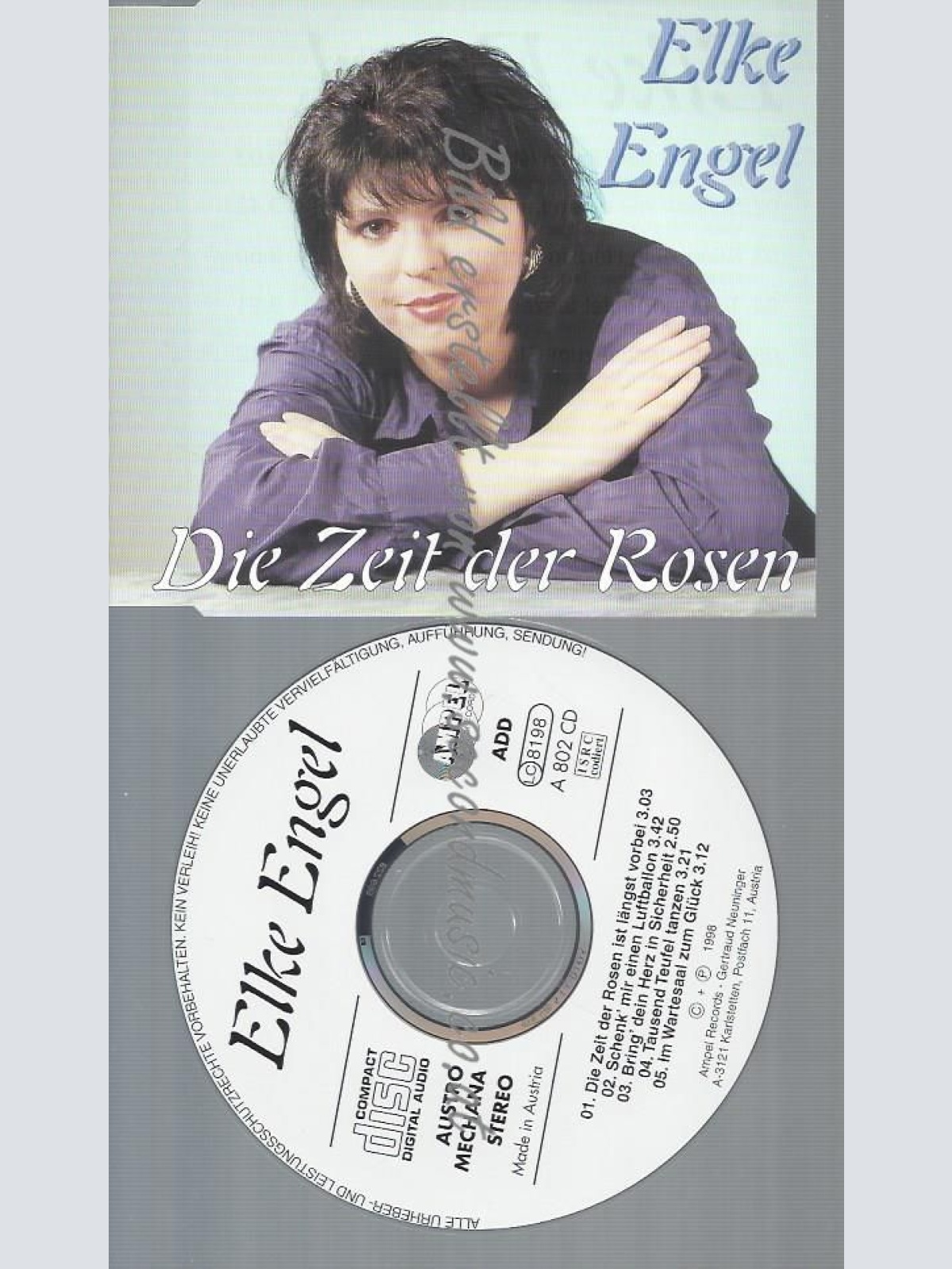 CD--ELKE ENGEL--DIE ZEIT DER ROSEN IST LÕNGST VORBEI --SINGLE