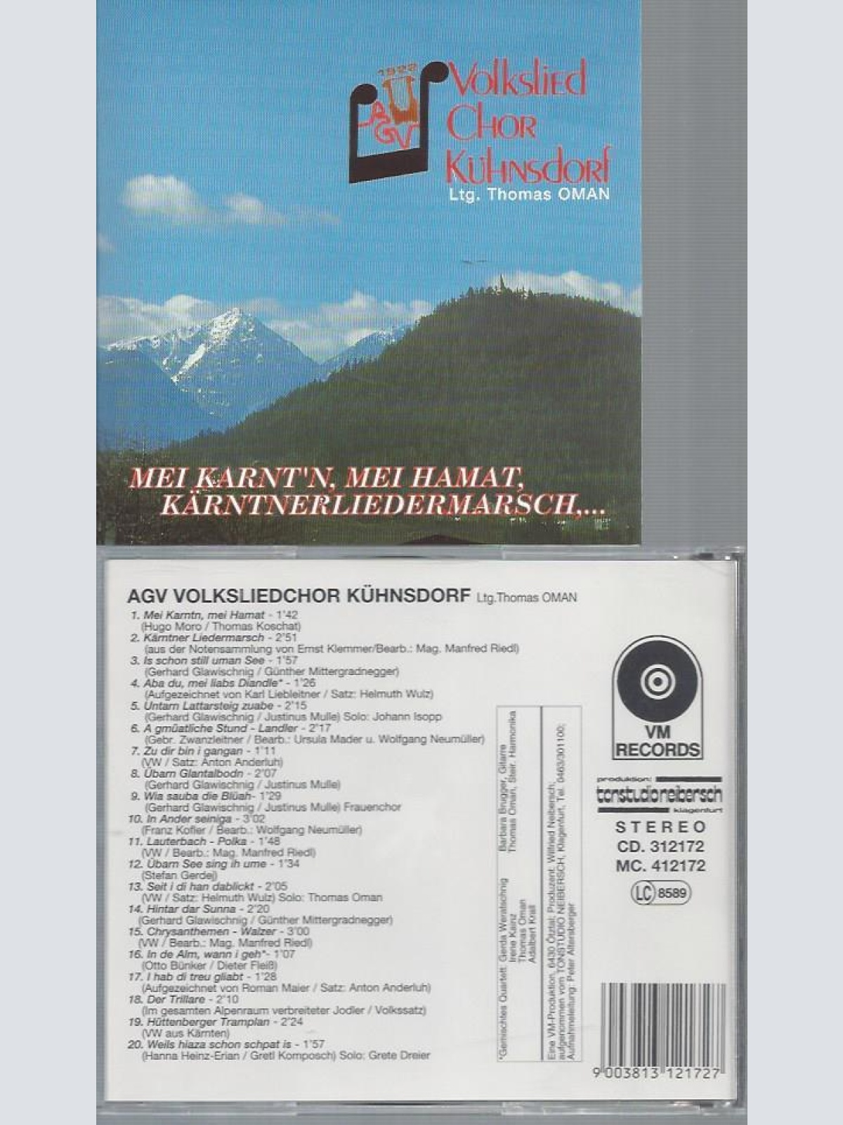 CD--VOLKSLIED CHOR KUHNSDORF MEI KARNT'N MEI HAMAT