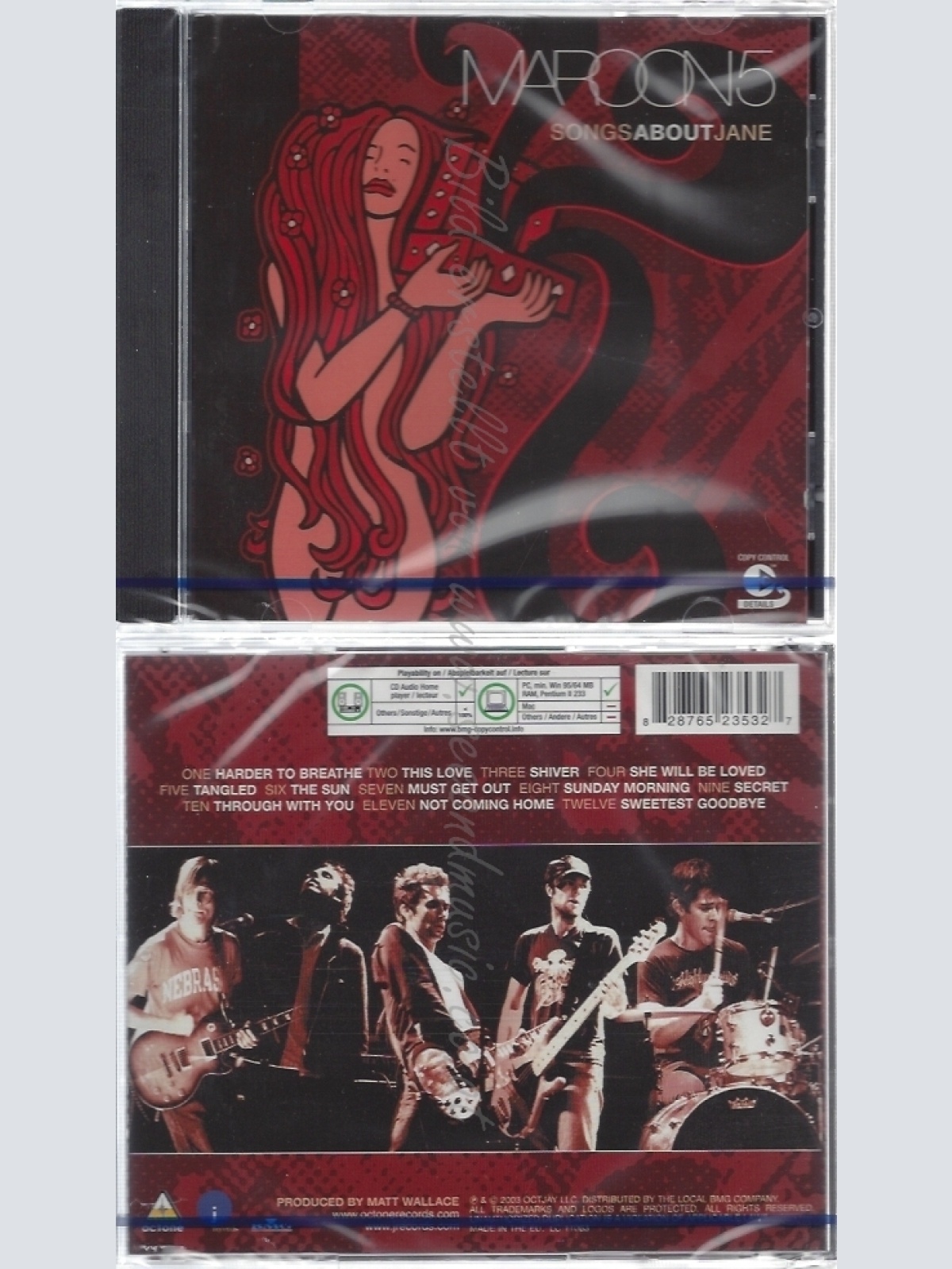 CD--NM-SEALED-MAROON 5 -2004- - CONTENT/COPY-PROTECTED CD -- SONGS ABOUT JANE