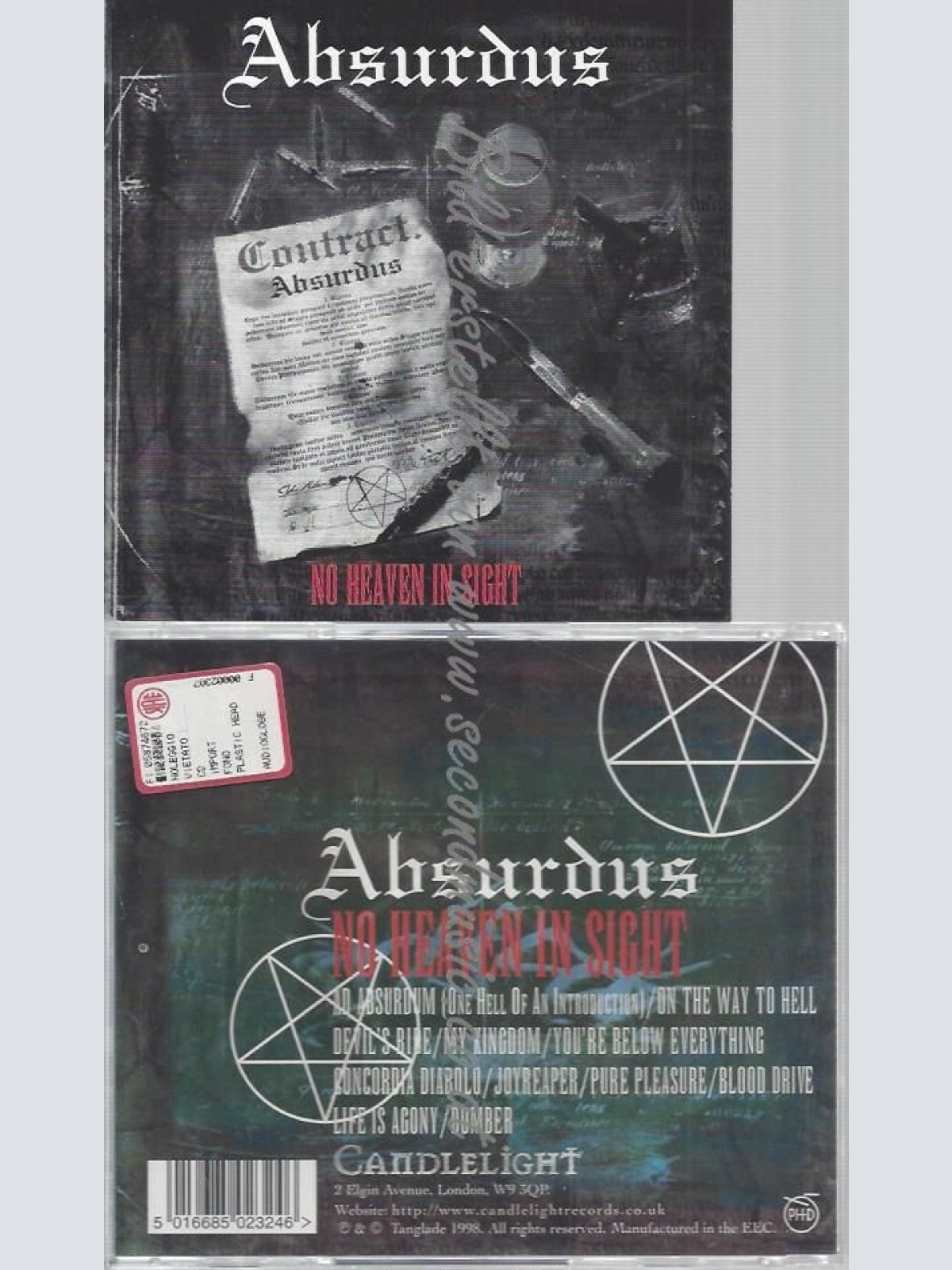 CD--ABSURDUS--NO HEAVEN IN SIGHT