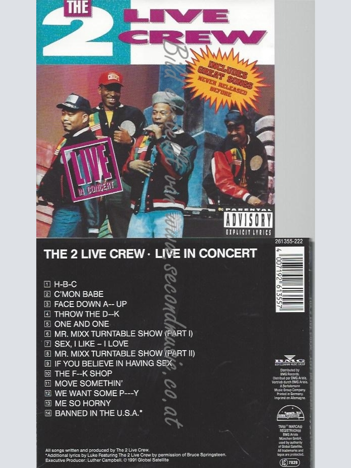 CD--2 LIVE CREW--LIVE IN CONCERT