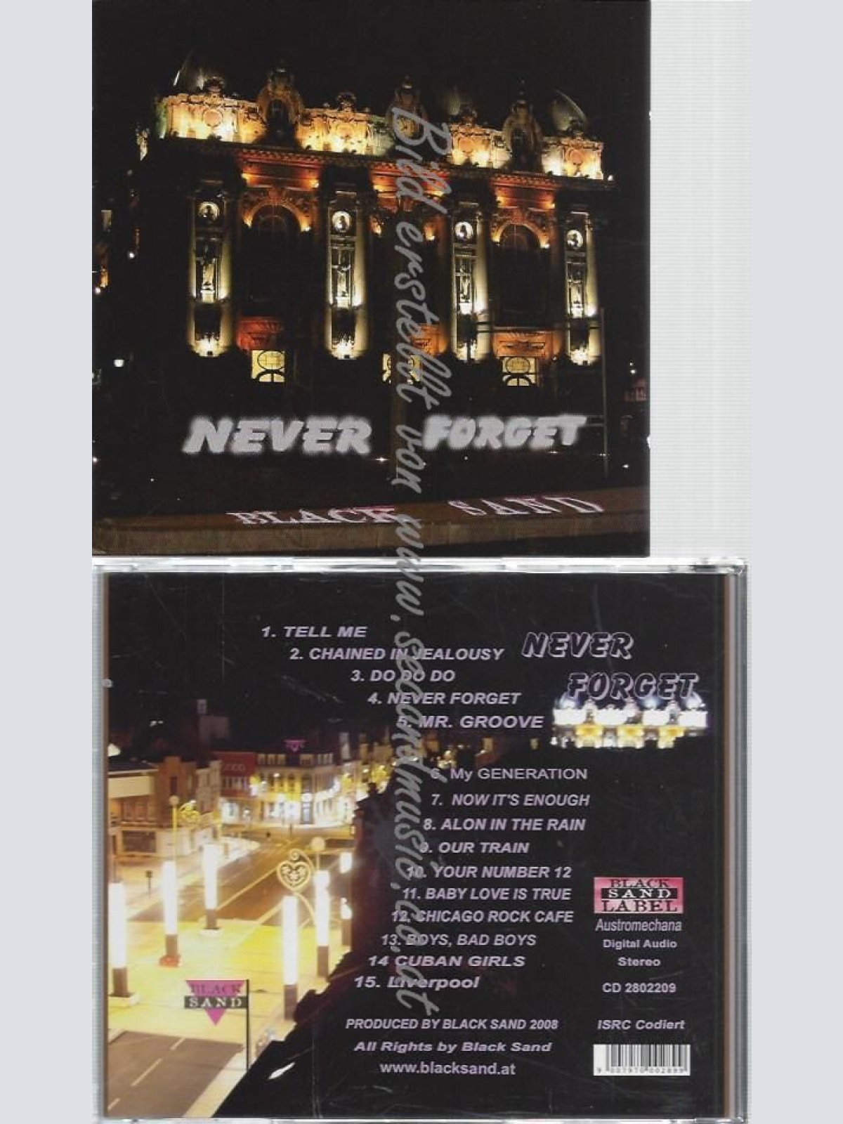 CD--BLACK SAND--NEVER FORGETCD