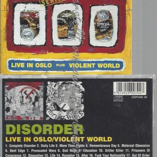 CD--VIOLENT WORLD [EXPLICIT]/ DISORDER--LIVE IN OSLO