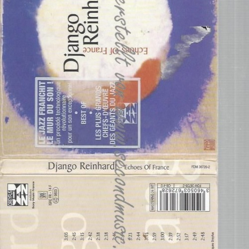 CD--DJANGO REINHARDT--ECHOES OF FRANCE