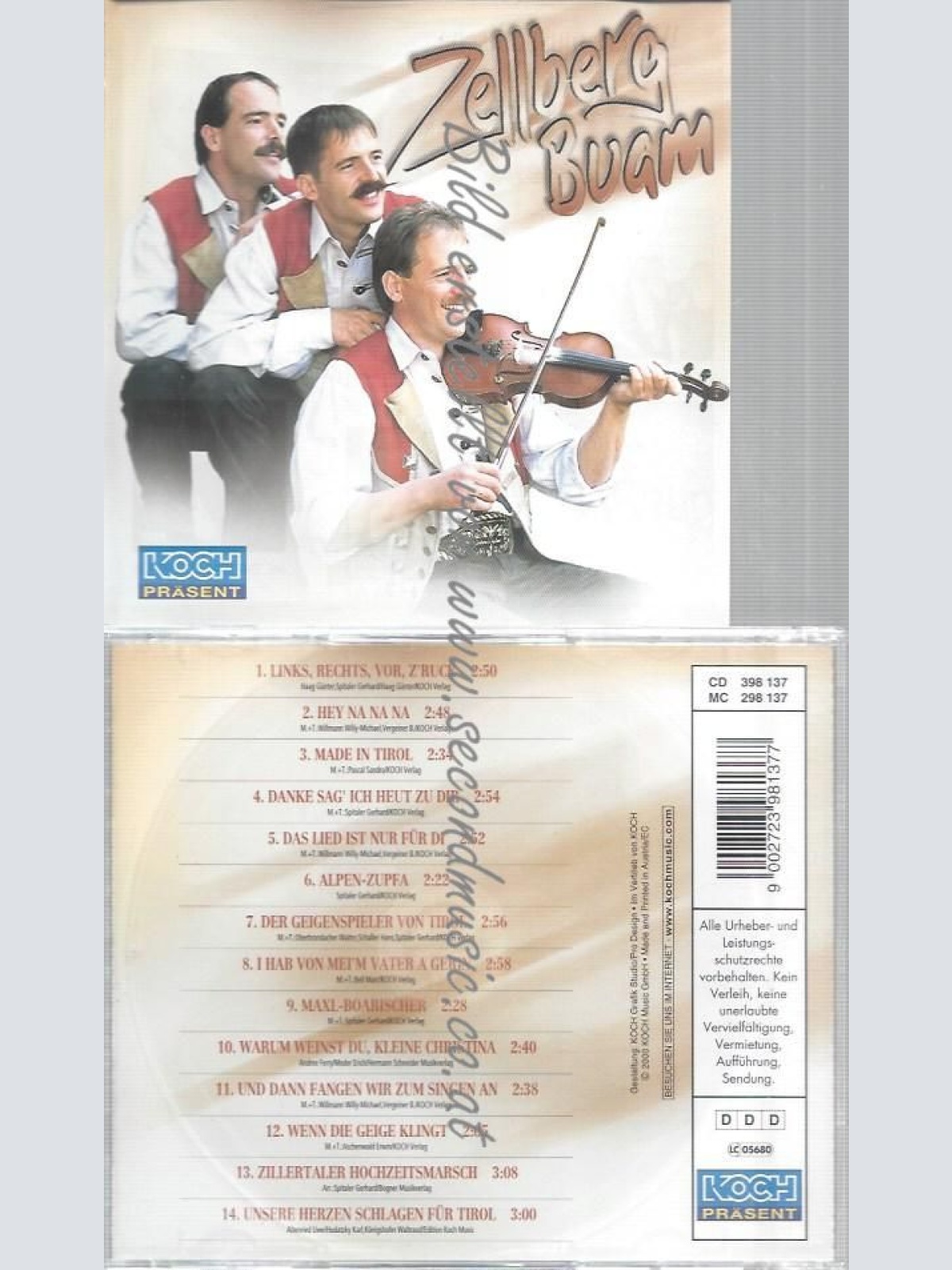 CD--ZELLBERG BUAM--DAS LIED IST NUR FÜR DI