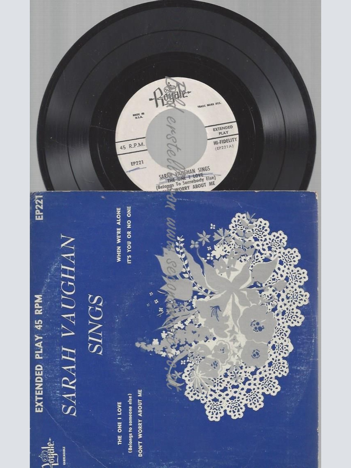 7"  EP   Sarah Vaughan  Sarah Vaughan Sings