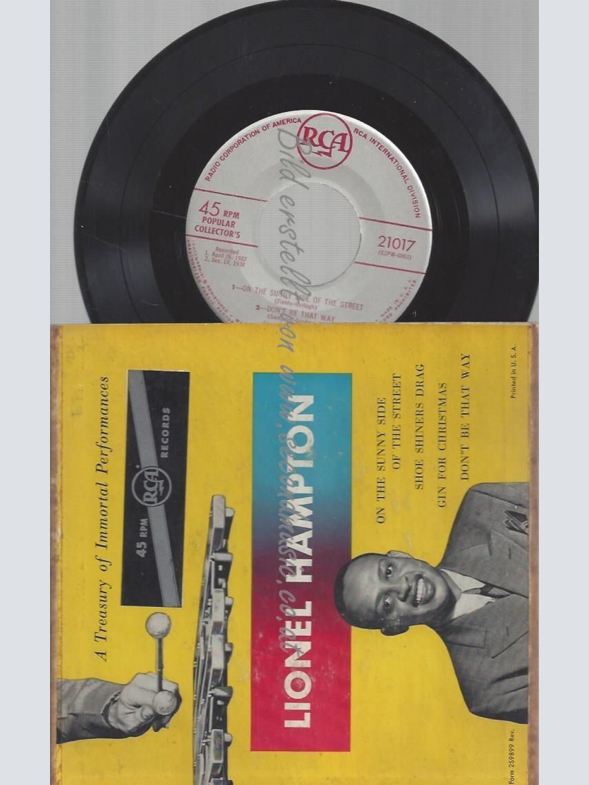7"  EP   LIONEL HAMPTON A TREASURY OF IMMORTAL PERFORMANCES