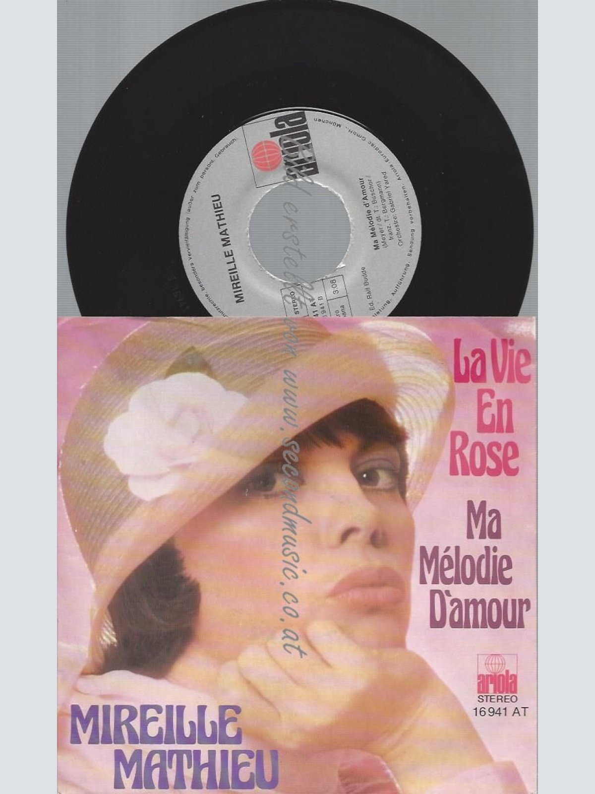 7"    Mireille Mathieu – La Vie En Rose // AUSTRO MECHANA