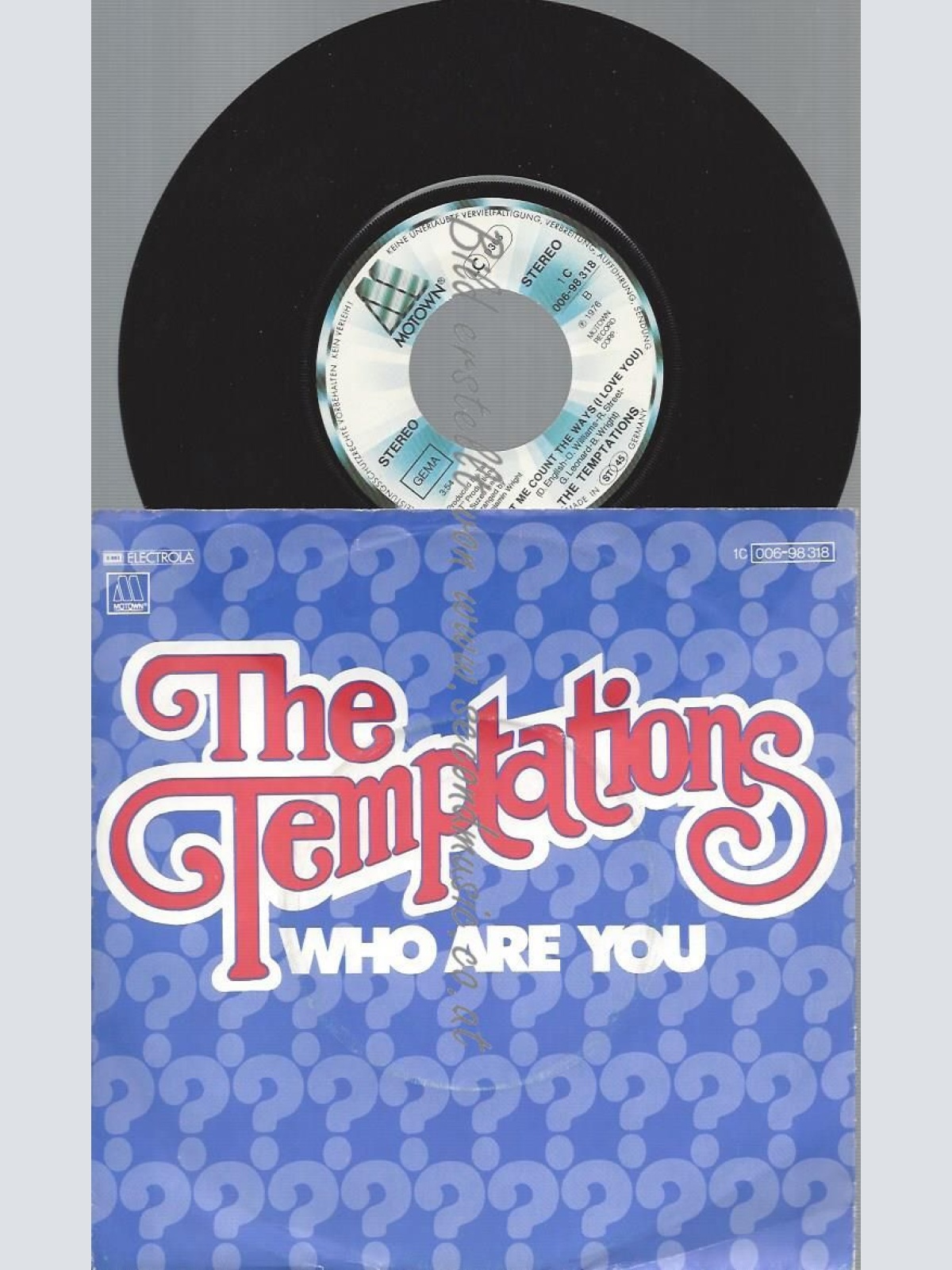 7"   The Temptations  Who Are You