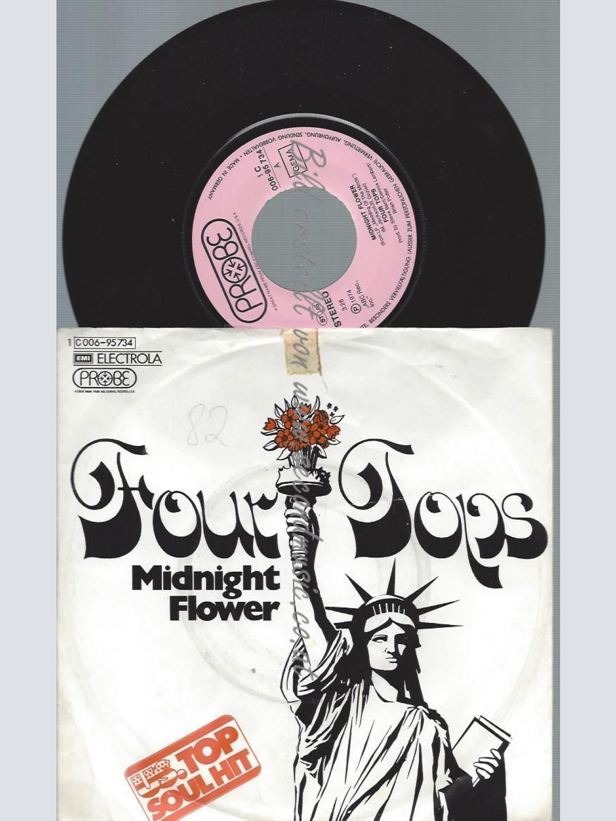 7"   Four Tops  Midnight Flower