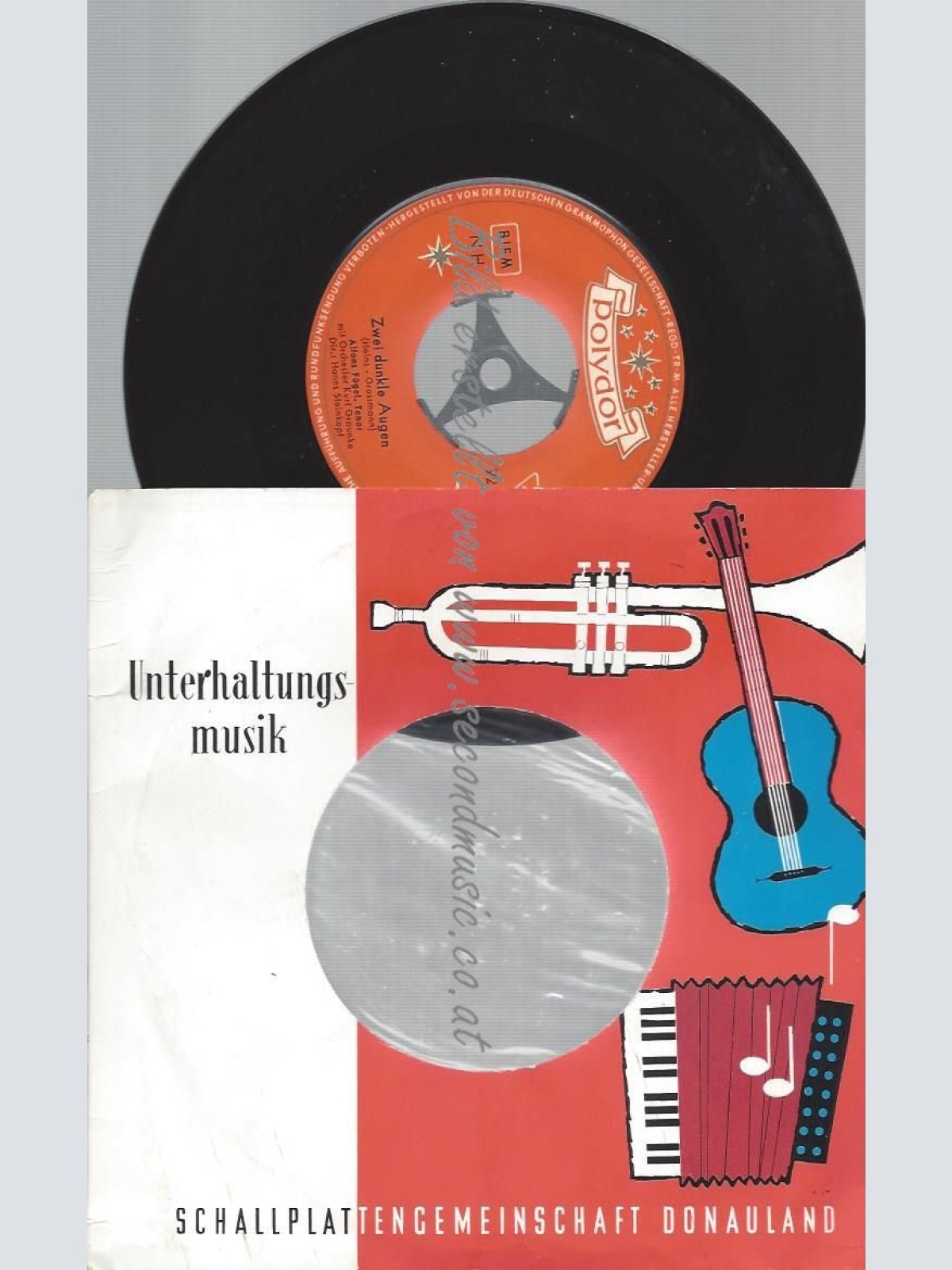 7"    Alfons Fügel  Zwei Dunkle Augen