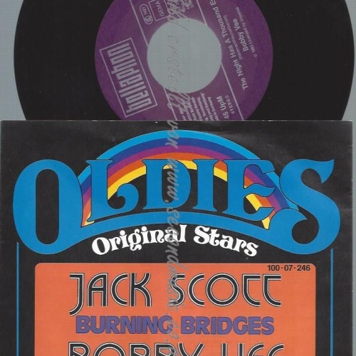 7"   Jack Scott / Bobby Vee  Burning Bridges / The Night Has A Thousand Eyes