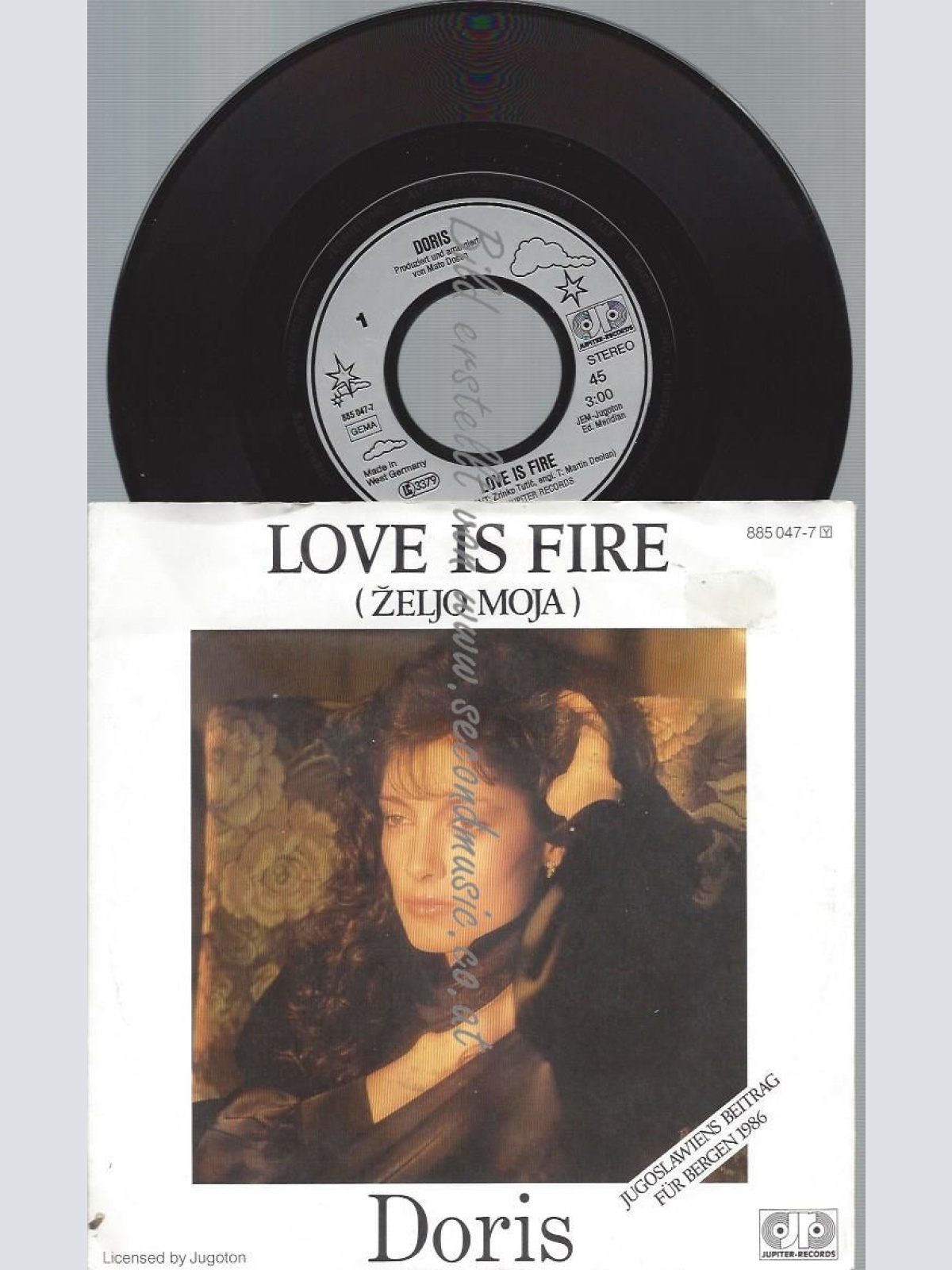 7"    Doris Dragovi – Love Is Fire