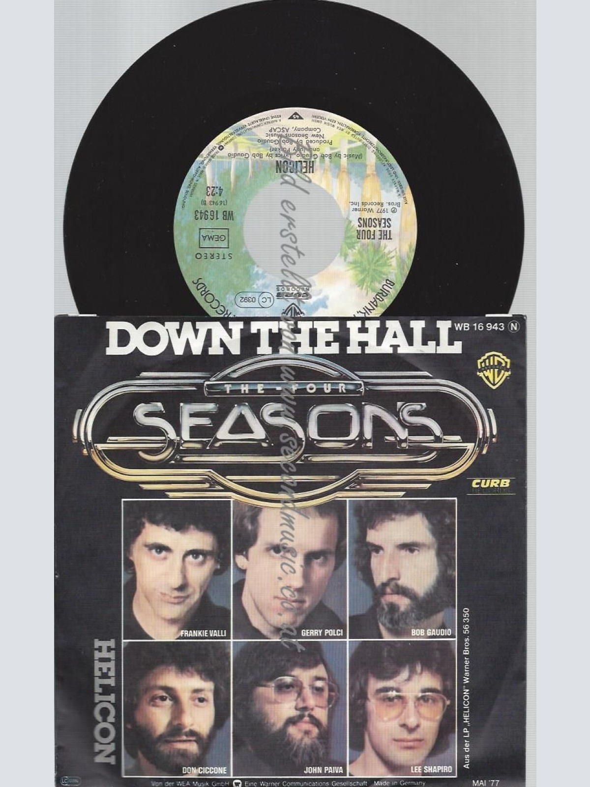 7"  The Four Seasons – Down The Hall