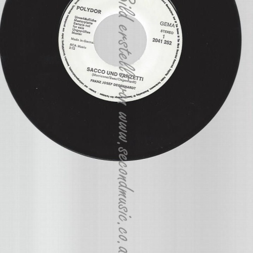 7"   Franz Josef Degenhardt – Sacco Und Vanzetti  //PROMO
