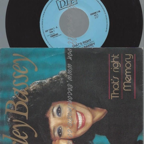 7"   Shirley Bassey  That's Right