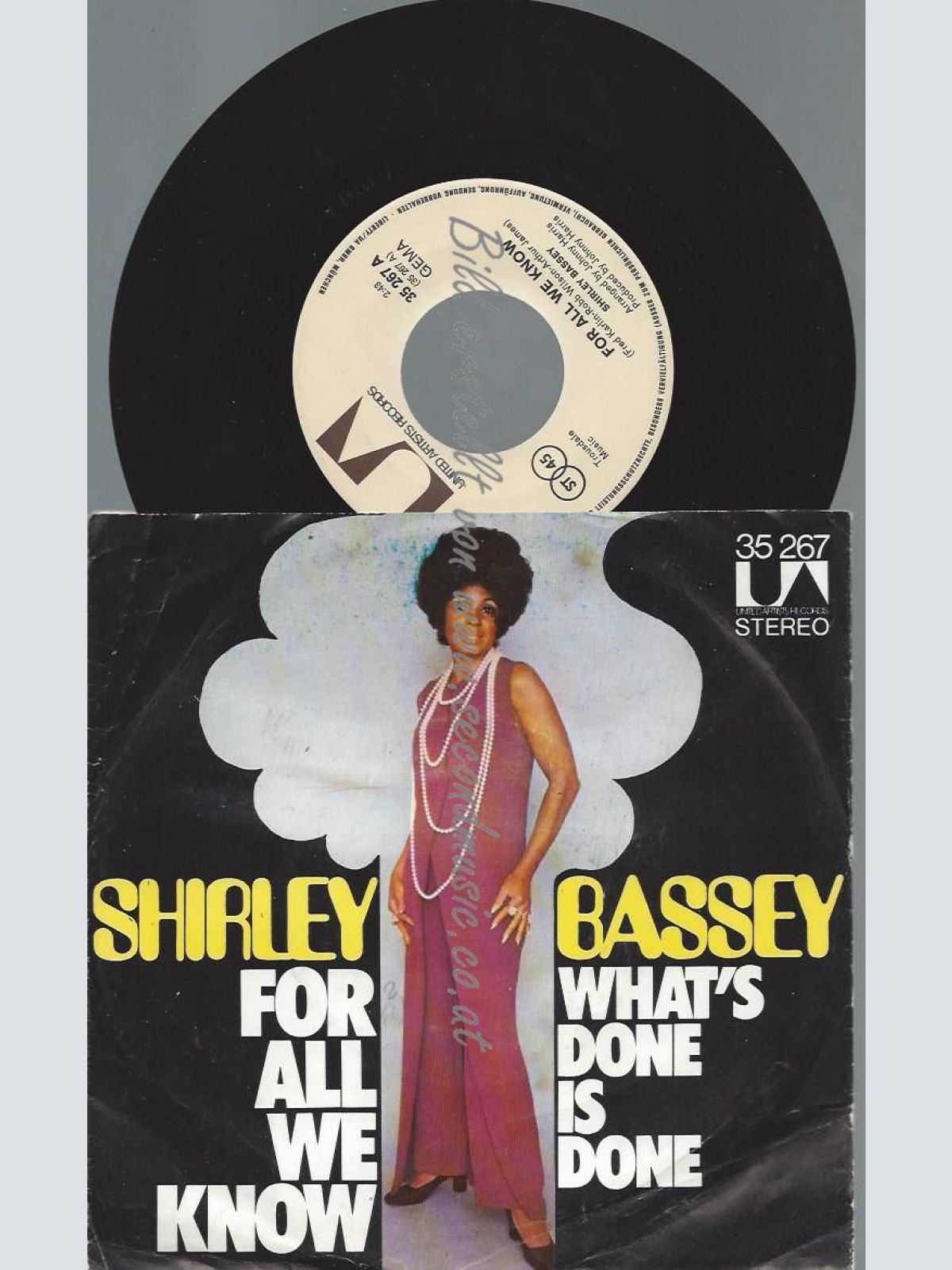 7"    Shirley Bassey – For All We Know