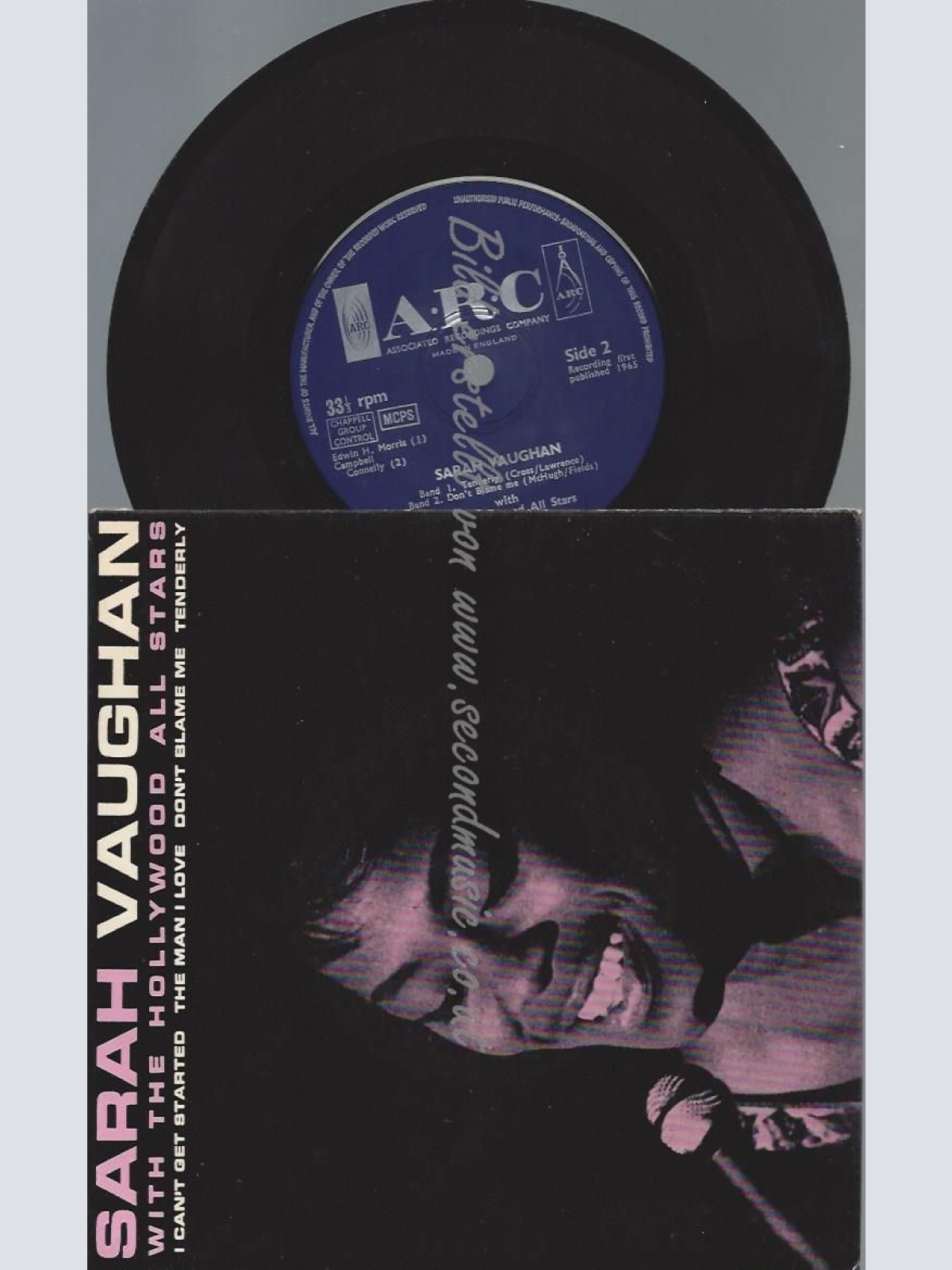 7"  Sarah Vaughan With The Hollywood All Stars