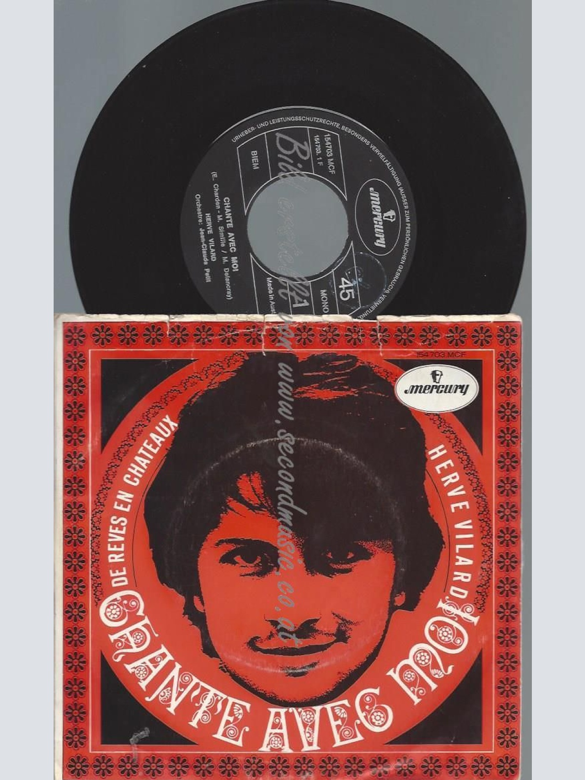 7"   Hervé Vilard  Chante Avec Moi  //AT