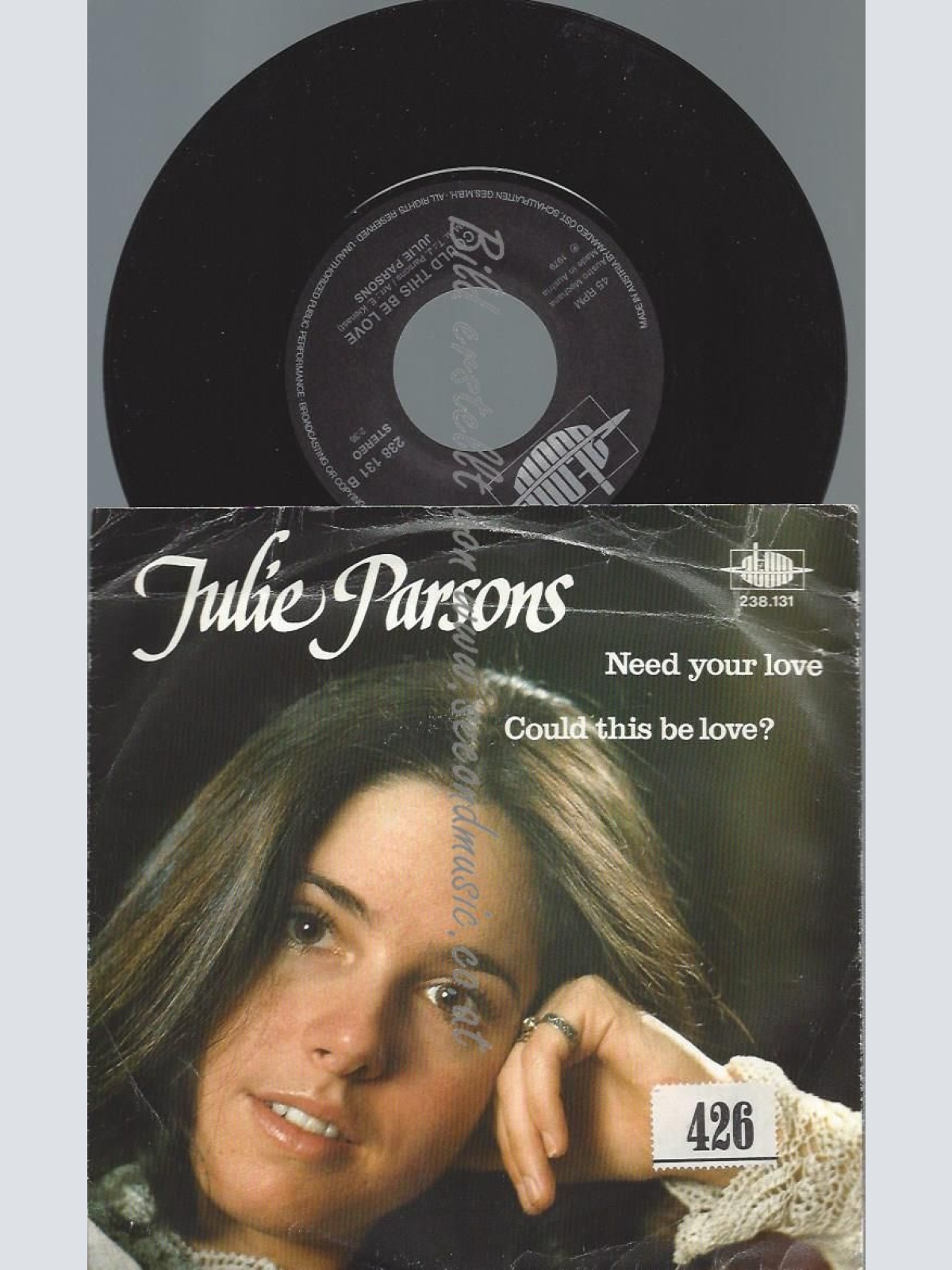 7" JULIE PARSONS NEED YOUR LOVE // ATOM