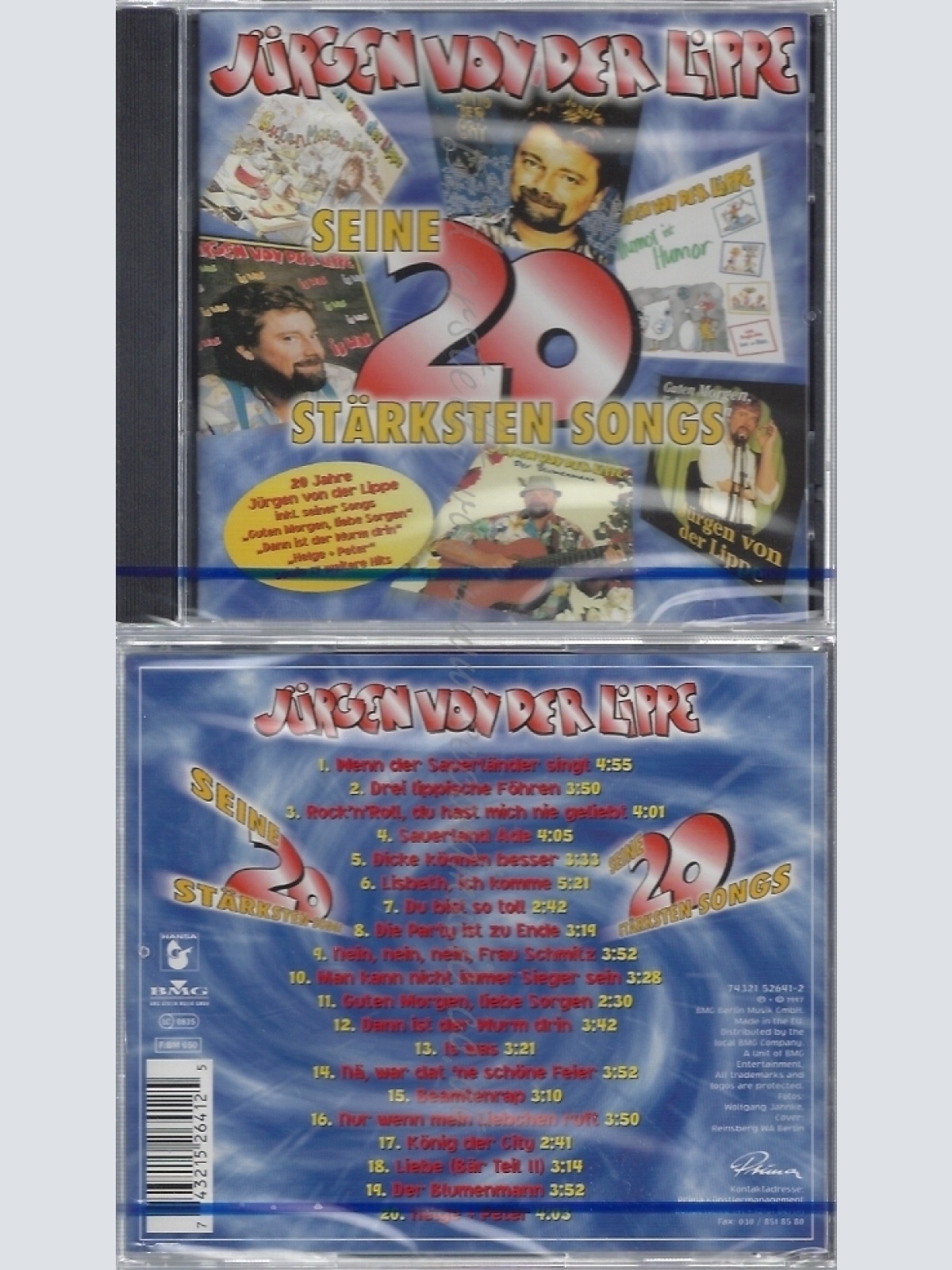 CD--NM-SEALED-JÜRGEN / DER LIPPE -1997- -- SEINE 20 STÄRKSTEN SONGS
