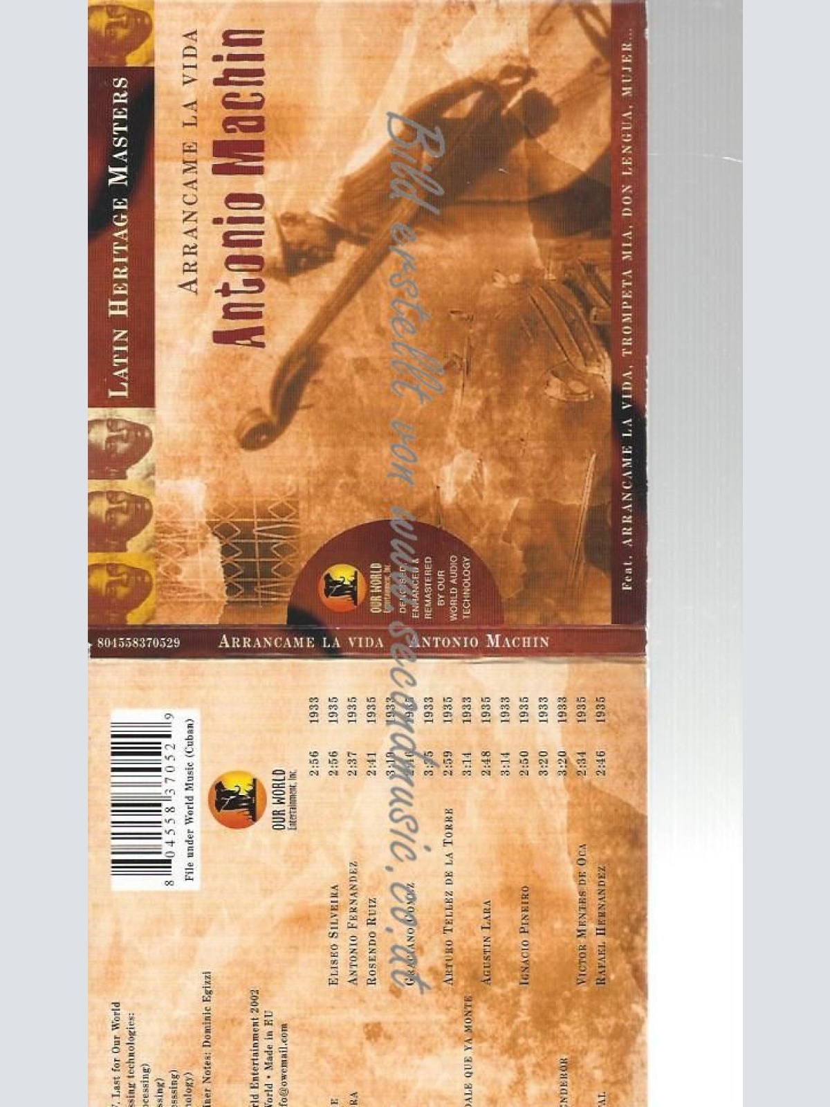 CD--ANTONIO MACHÍN--    ARRANCAME LA VIDA