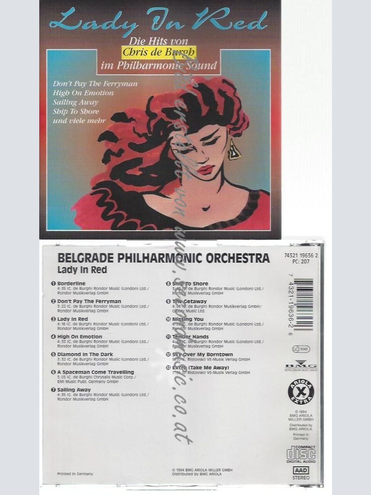 CD--CHRIS DE BURGH IM PHILHARMONIC SOUND     LADY IN RED-DIE HITS