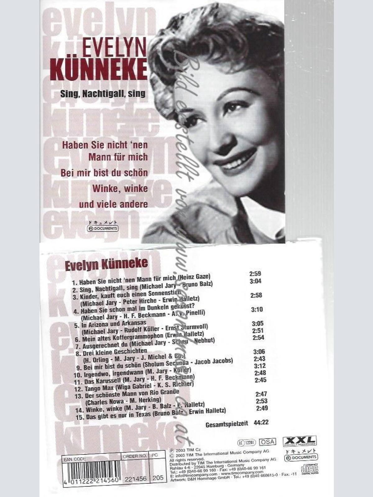 CD--EVELYN KUENNEKE UND EVELYN KÜNNEKE--    SING, NACHTIGALL, SING