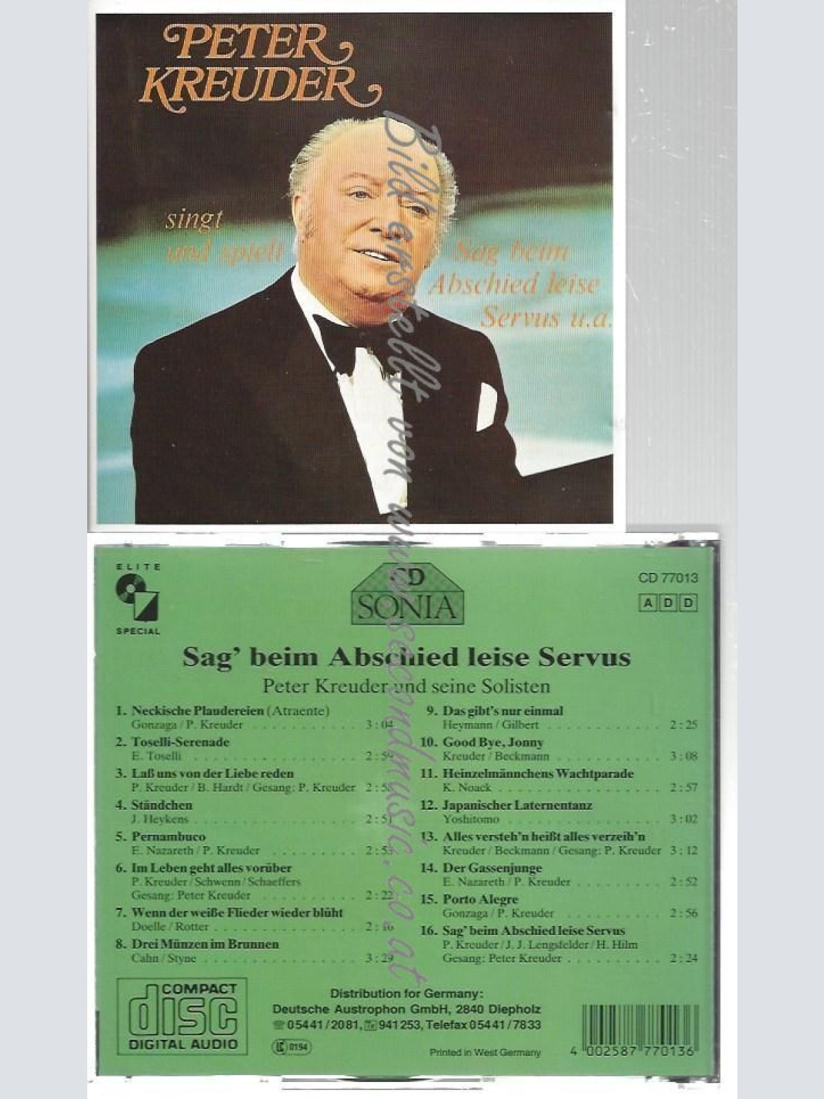 CD--PETER KREUDER--    SAG BEIM ABSCHIED LEISE SERVUS