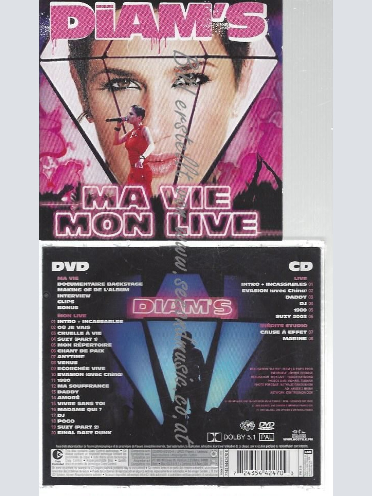 CD--MON LIVE    / DIAM'S--    MA VIE