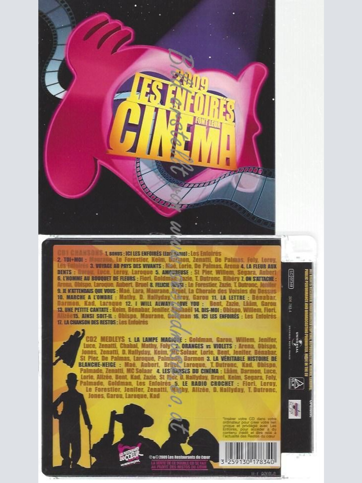 CD--LES ENFOIRES--    FONT LEUR CINEMA 2009 | ENHANCED
