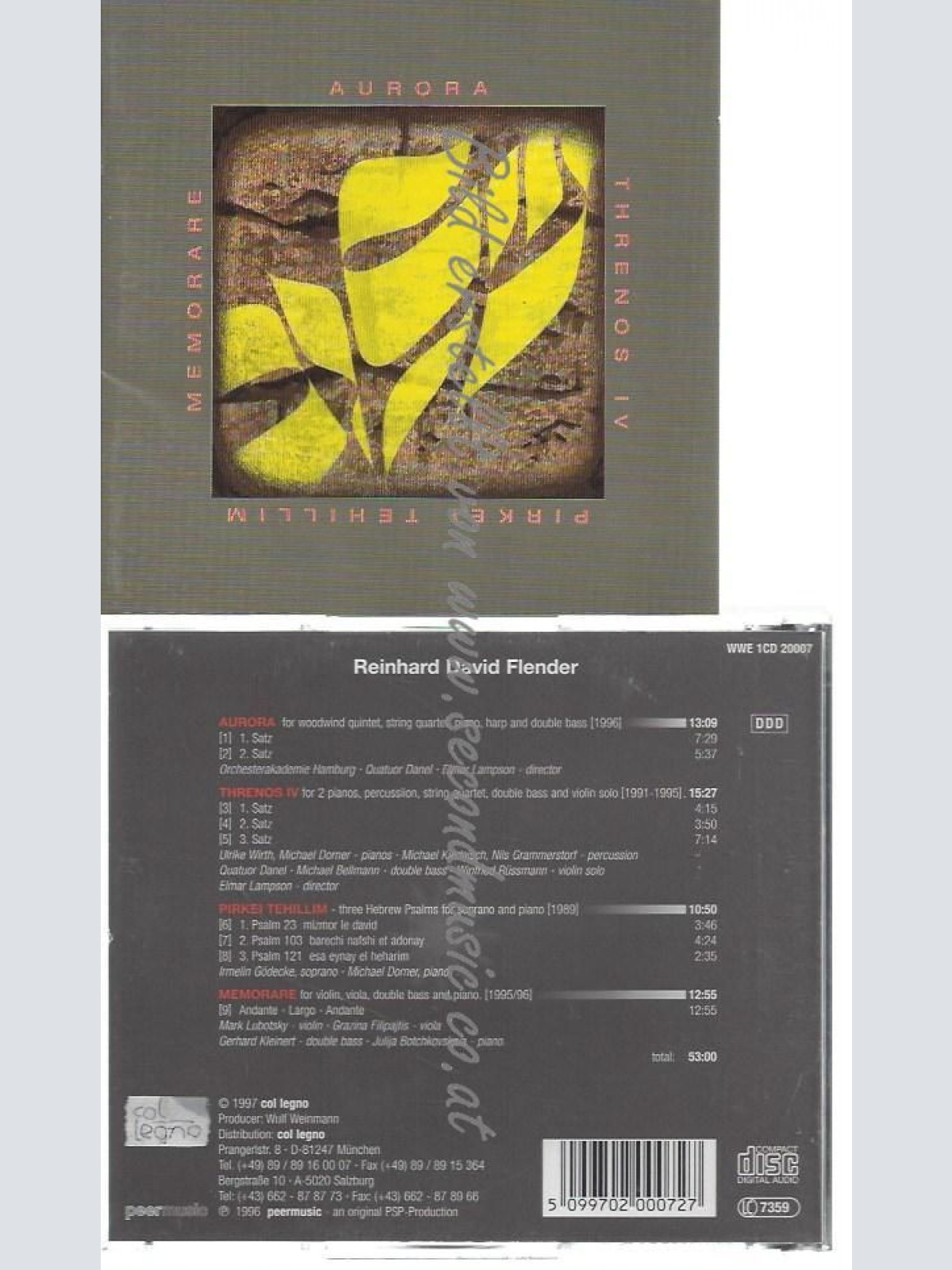 CD--ELMAR LAMPSON UND REINHARD DAVID FLENDER--    AURORA