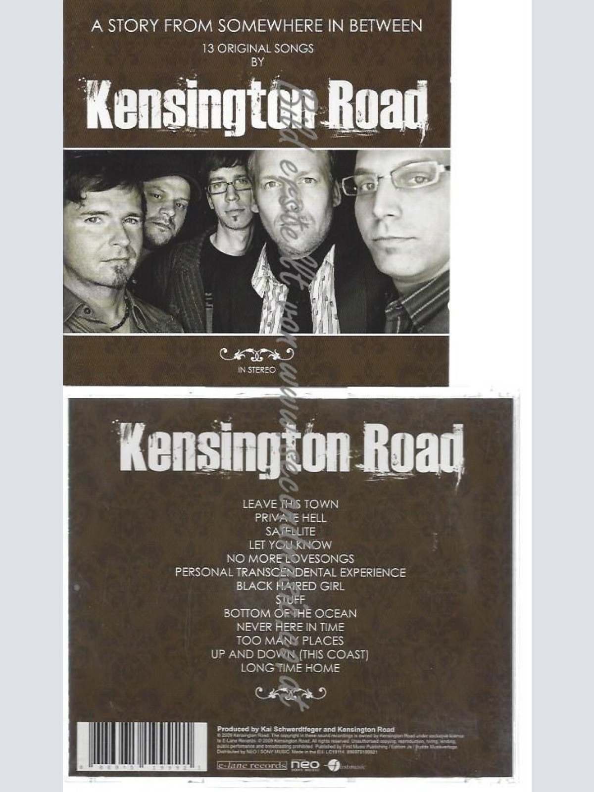 CD--KENSINGTON ROAD--    A STORY FROM SOMEWHERE IN BETWEEN