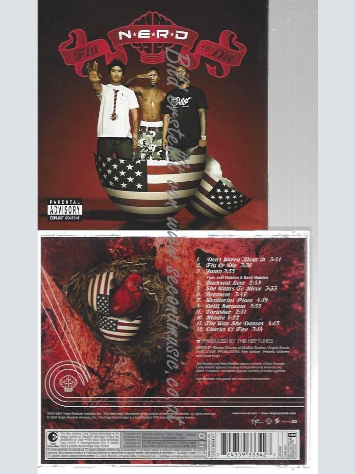 CD--OPY-PROTECTED CD    / N.E.R.D.--    FLY OR DIE | CONTENT