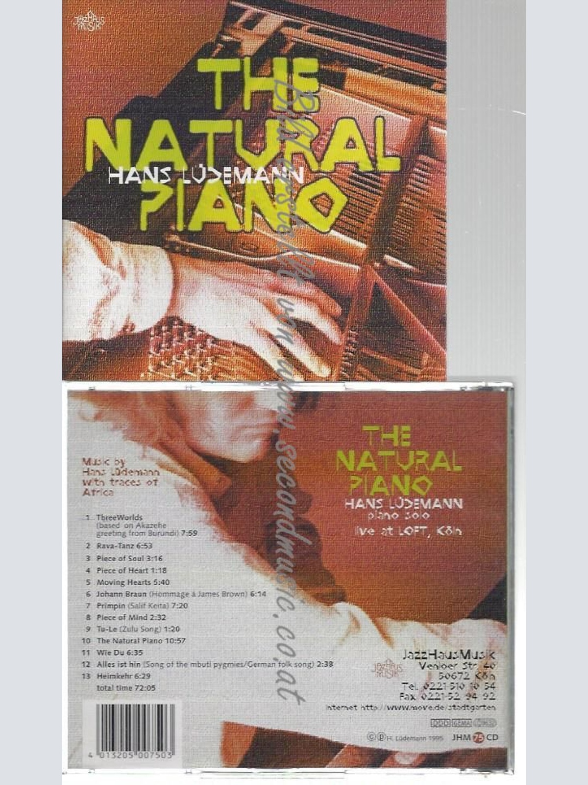 CD--HANS LUDEMANN--    THE NATURAL PIANO