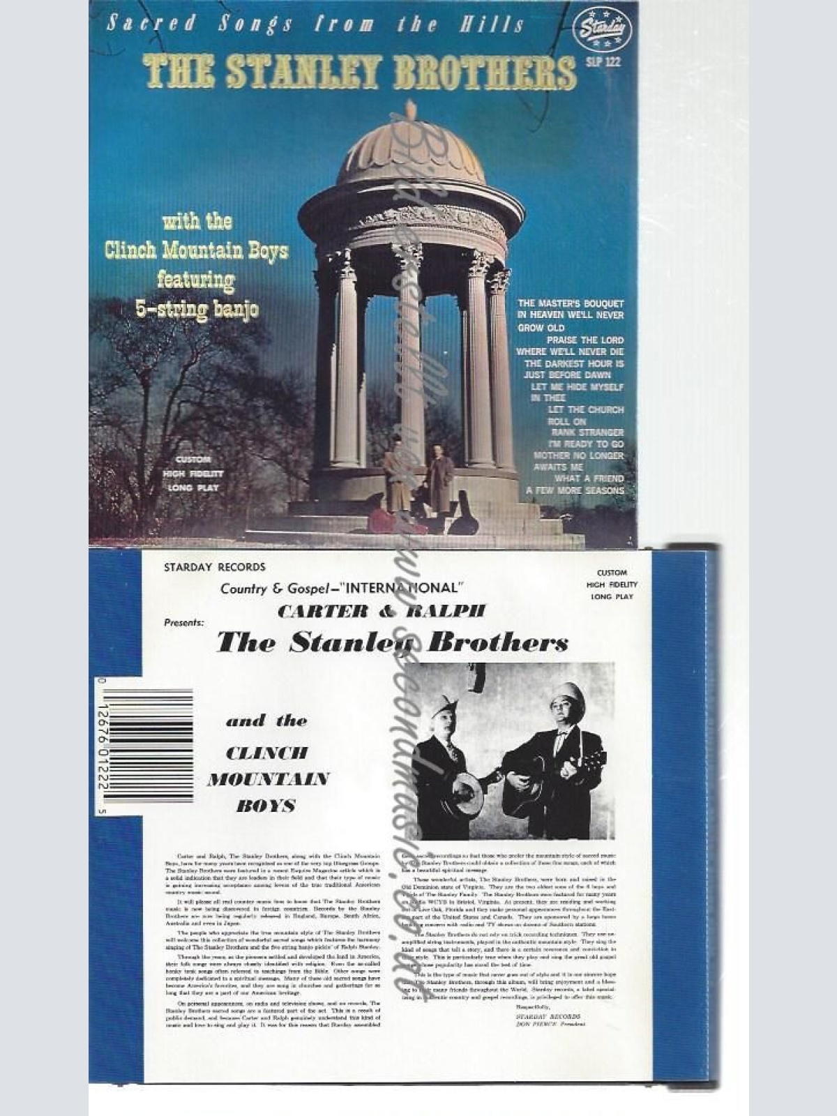 CD-- The Stanley Brothers  Sacred Songs From The Hills