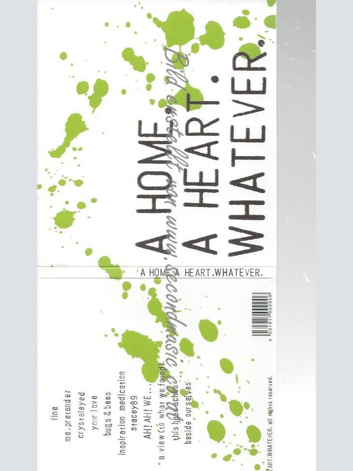 CD--A HOME. A HEART. WHATEVER.--    A HOME. A HEART. WHATEVER.