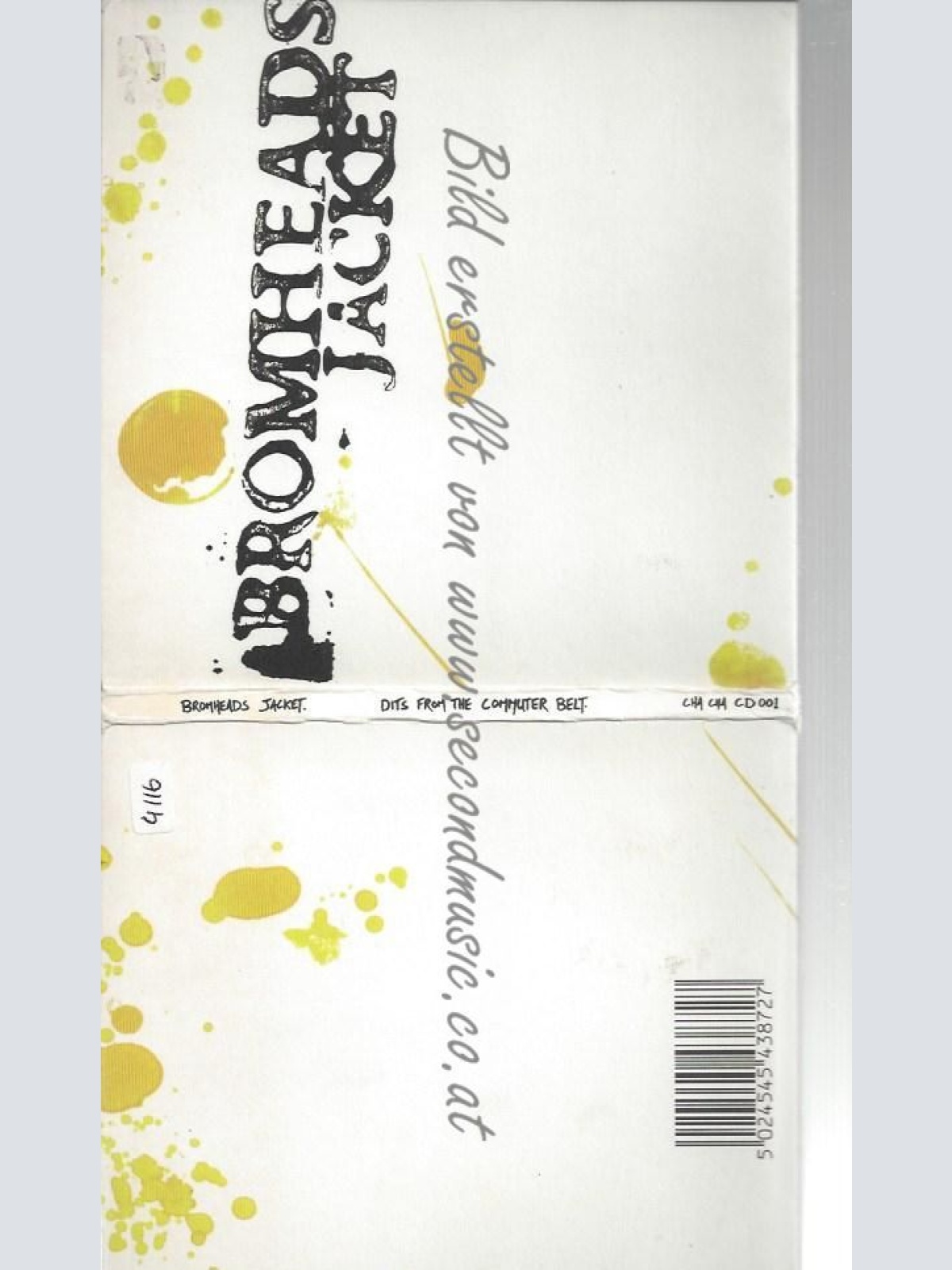 CD--BROMHEADS JACKET--    DITS FROM THE COMMUTER BELT |