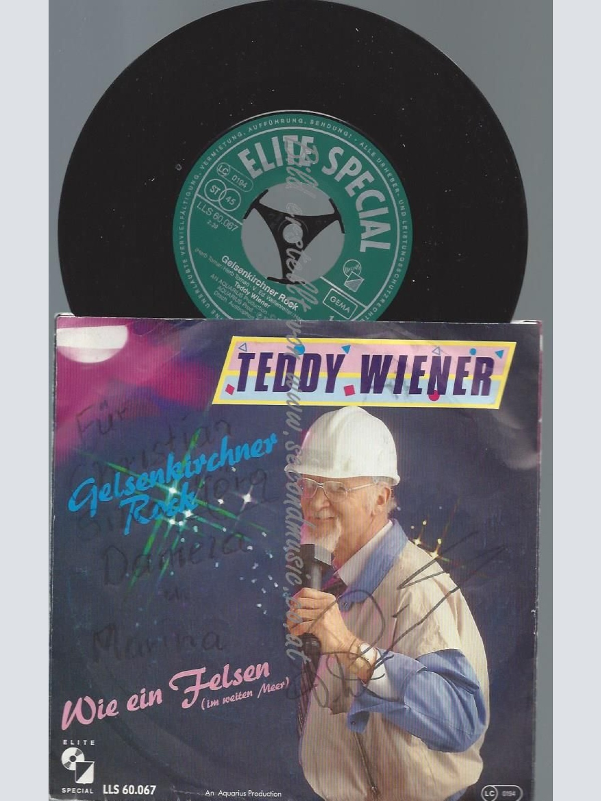 7"  TEDDY WIENER GELSENKIRCHNER ROCK // MIT WIDMUNG