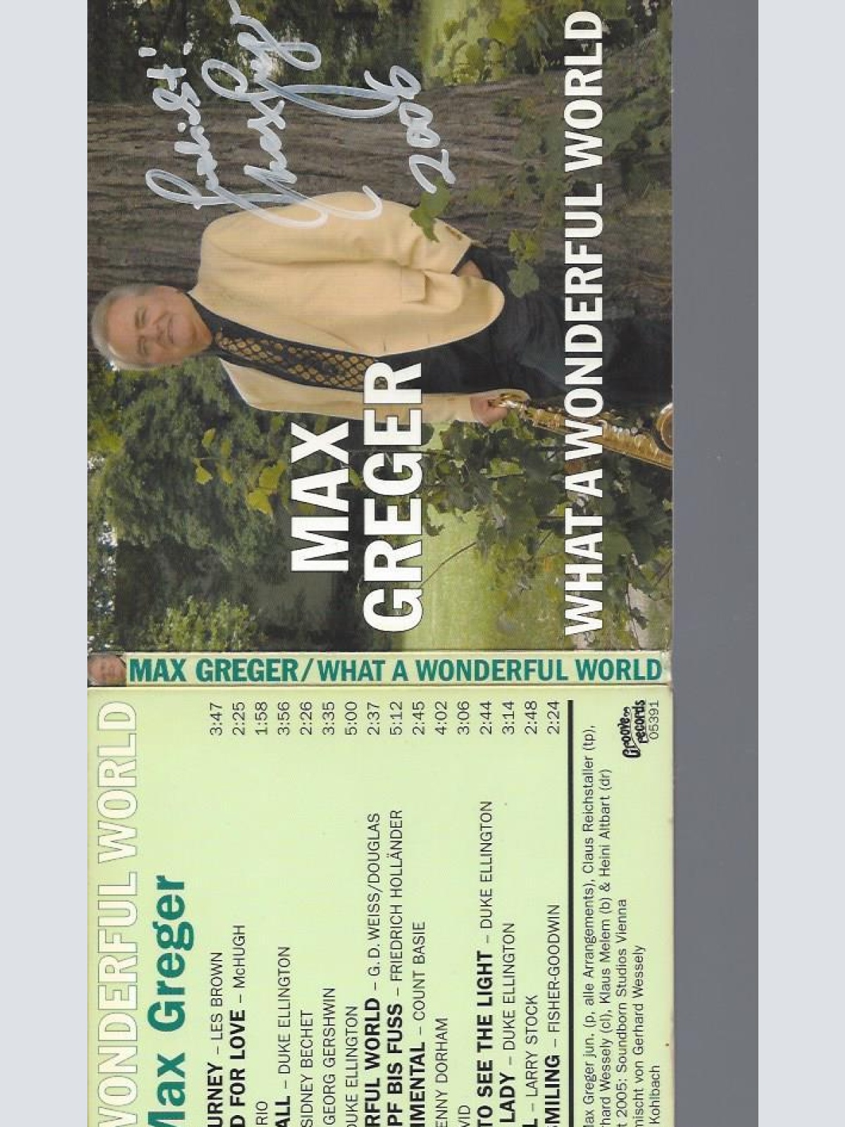 CD--MAX GREGER WHAT A WONDERFUL WORLD //MIT AUTOGRAMM