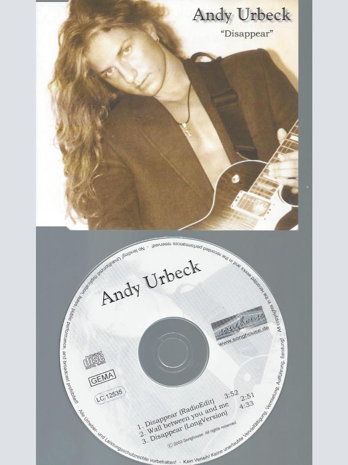 CD- ANDY URBECK DISAPPEAR