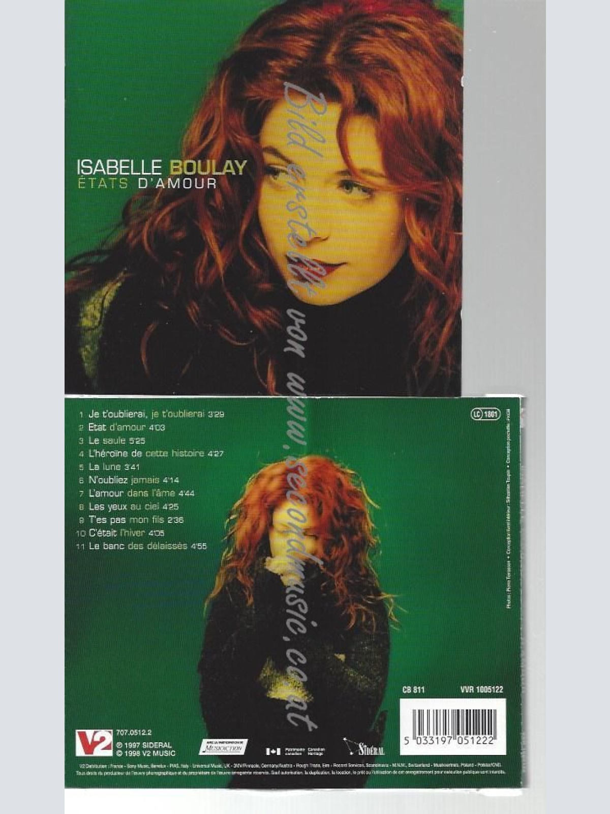 CD--ISABELLE BOULAY--    ETATS D'AMOUR --