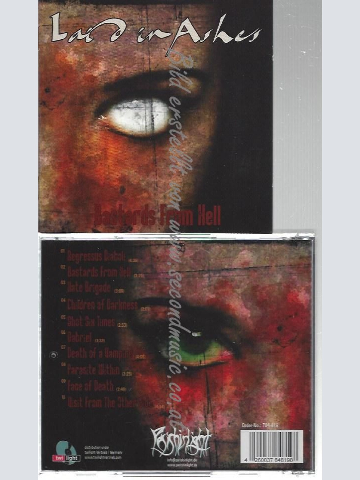 CD--LAID IN ASHES--    BASTARDS FROM HELL