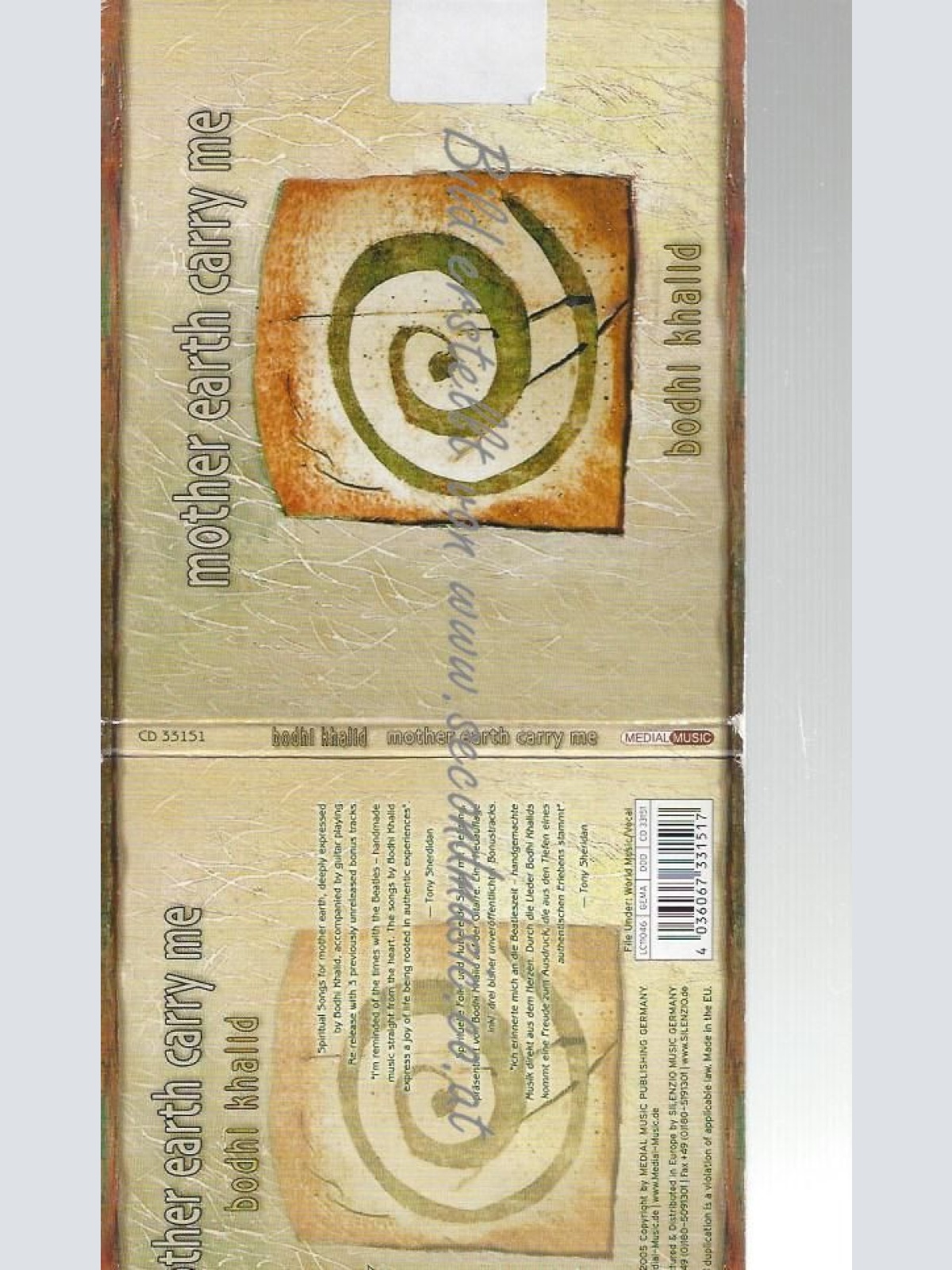 CD--BODHI KHALID--    MOTHER EARTH CARRY ME