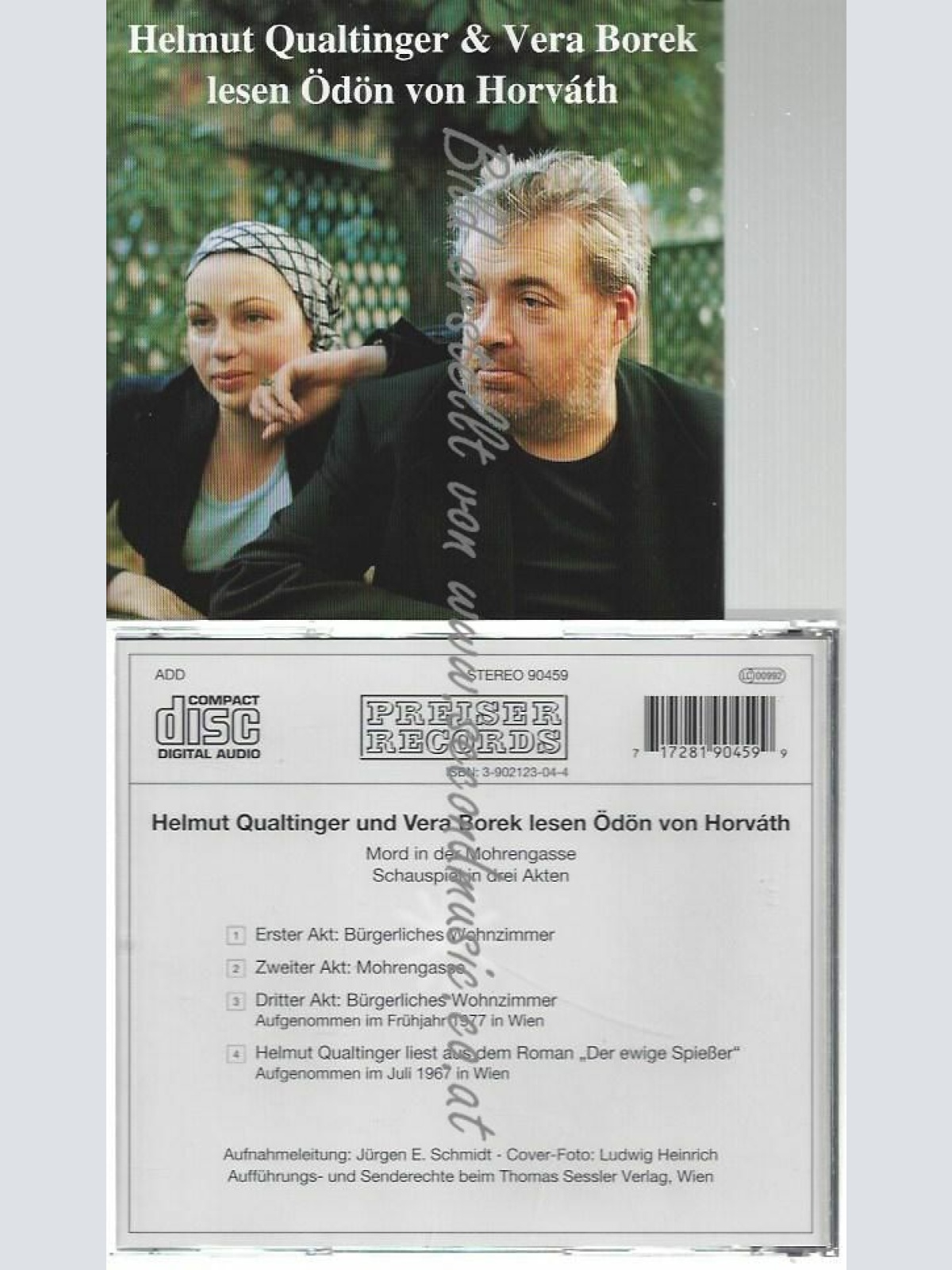 CD--HORVATH-- HELMUT QUALTINGER UND VERA BOREK LESEN ODÖN