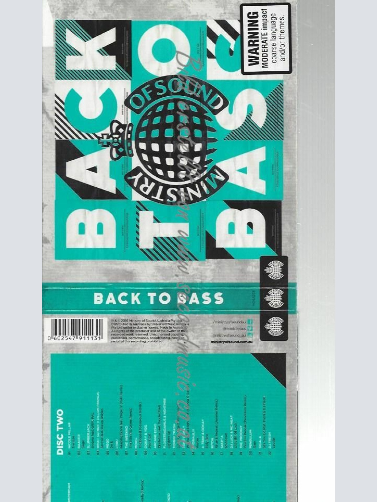CD--VARIOUS [MINISTRY OF SOUND]--BACK TO BASS