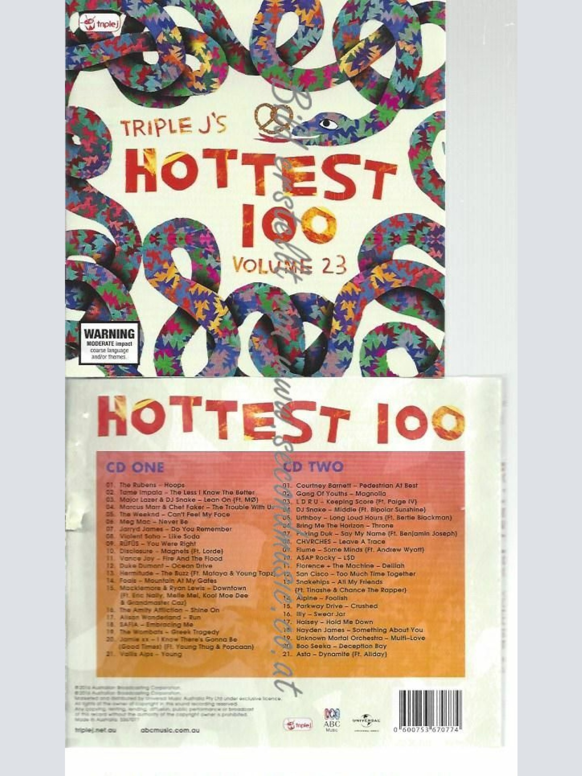 CD--VARIOUS ARTISTS--TRIPLE J'S HOTTEST  VOL.23