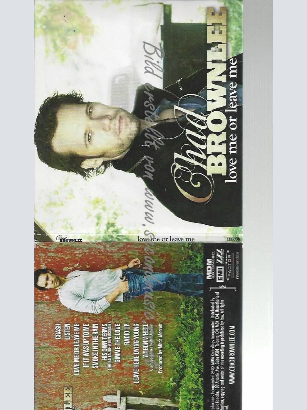 CD--CHAD BROWNLEE--LOVE ME OR LEAVE ME