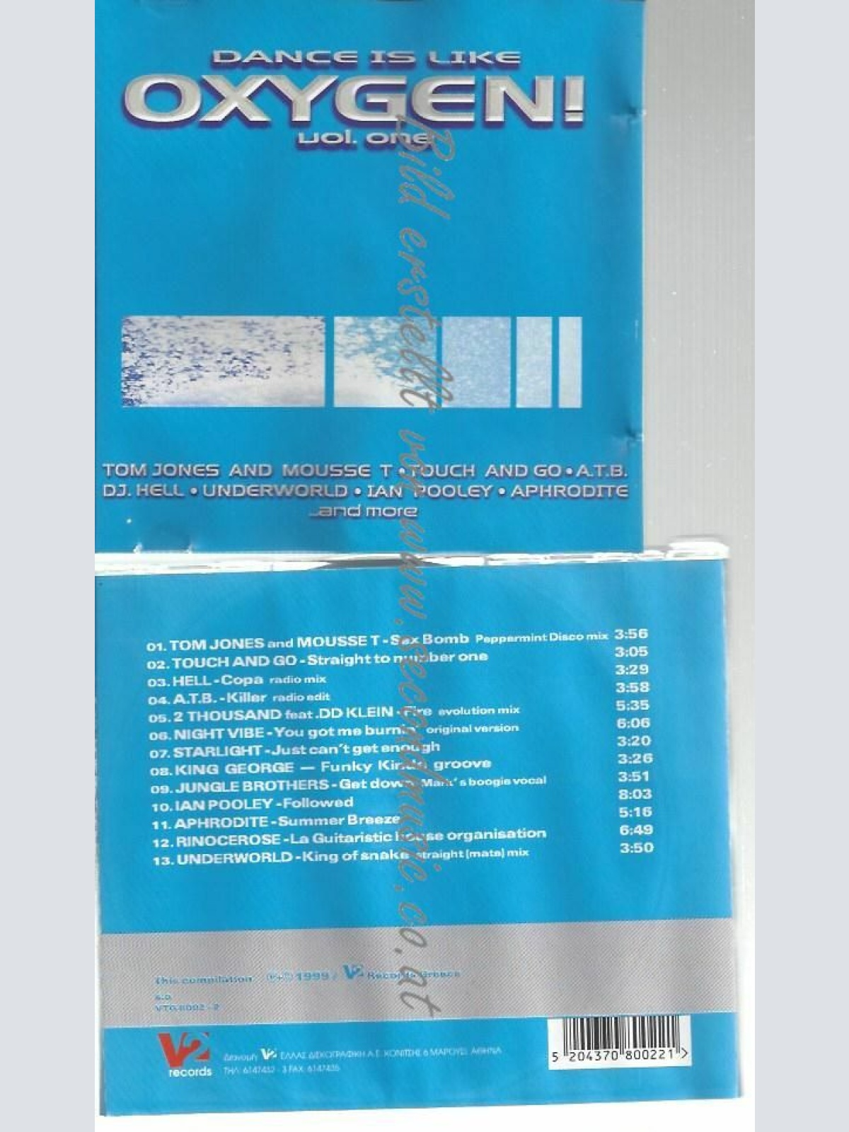 CD--VARIOUS ARTISTS--DANCE IS LIKE OXYGEN 1