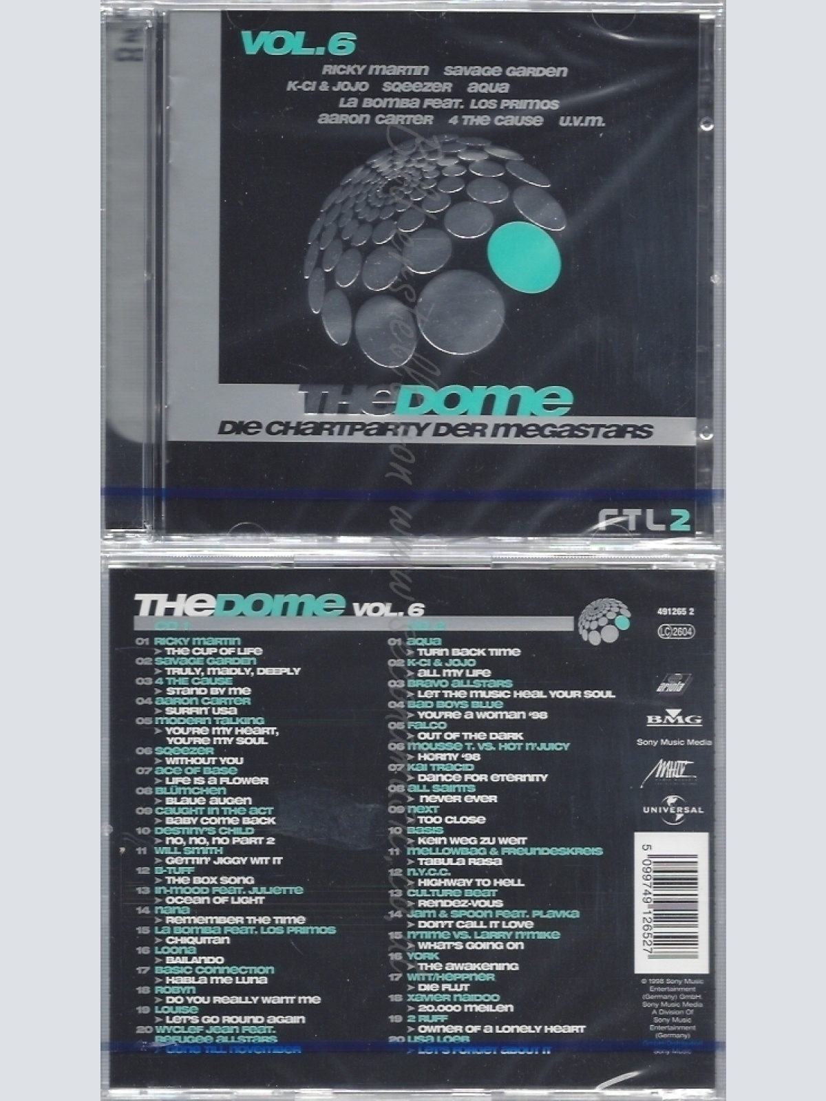 CD--NM-SEALED-VARIOUS -1998- - DOPPEL-CD -- THE DOME VOL. 6